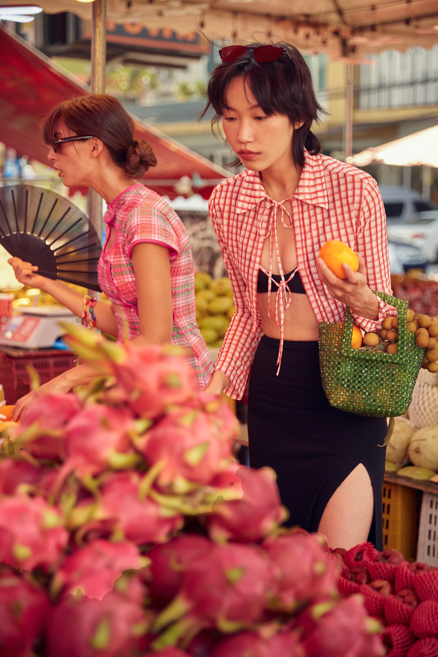 #colour_RED SQUIGGLY GINGHAM