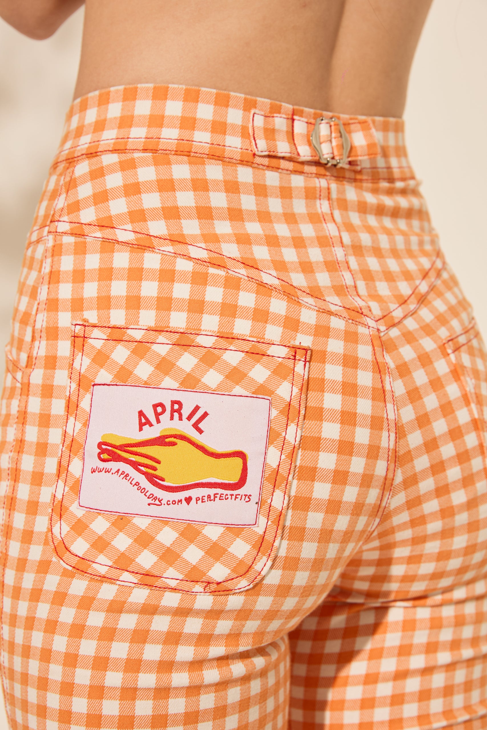 #colour_orange gingham