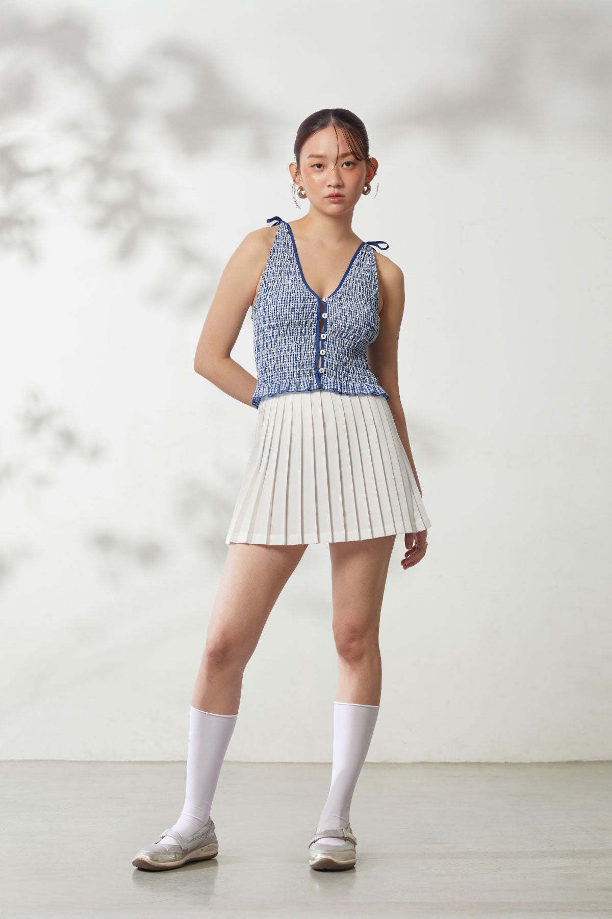 #colour_blue daisies gingham